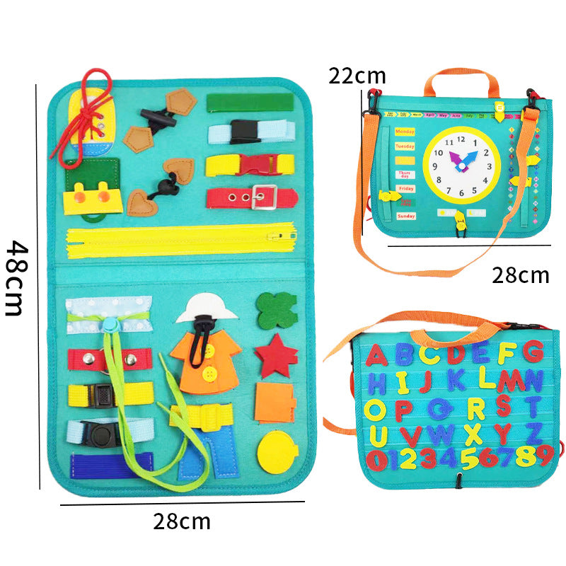 Children's Busy Board Dressing And Buttoning Learning Book