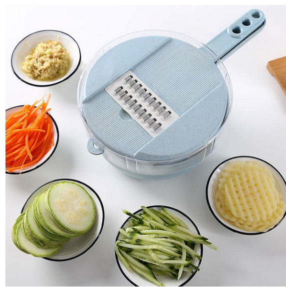 8 In 1 Mandoline Vegetable Slicer/Peeler With Strainer