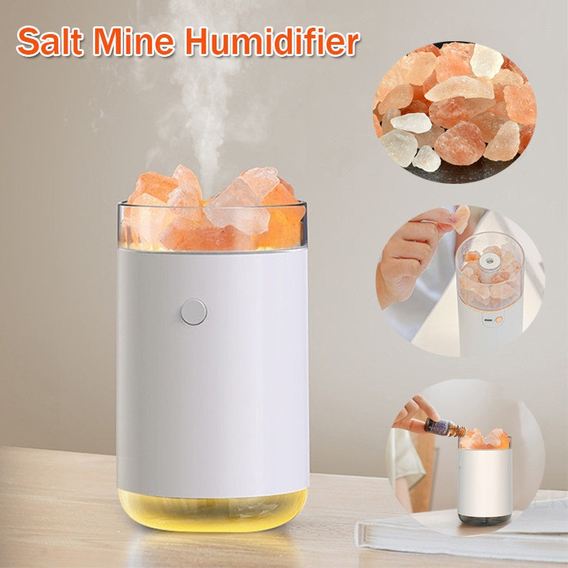 Crystal Salt Stone Air Diffuser With LED Lamp