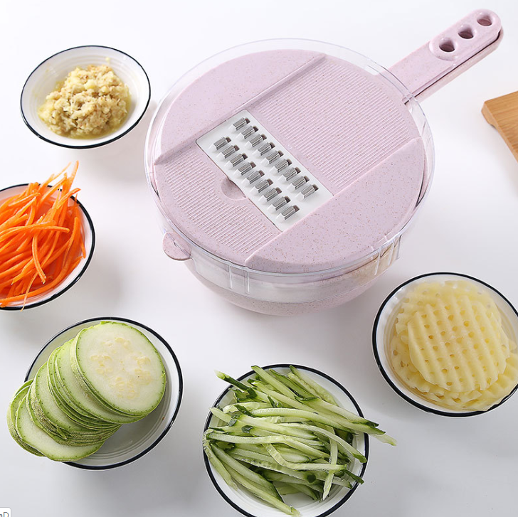 8 In 1 Mandoline Vegetable Slicer/Peeler With Strainer