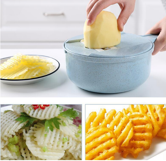 8 In 1 Mandoline Vegetable Slicer/Peeler With Strainer