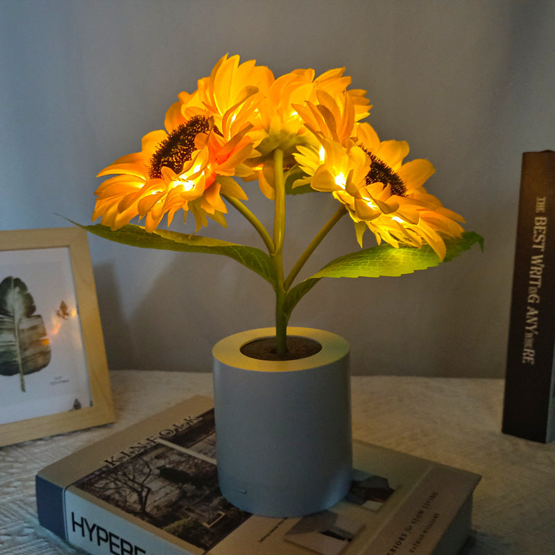 Sunflower Led Simulation Night Light Table Lamp