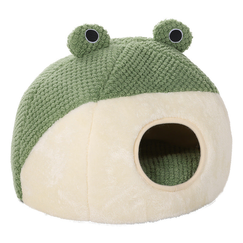 Pet Cat Dog Nest Little Frog Series Warm Plush Mat