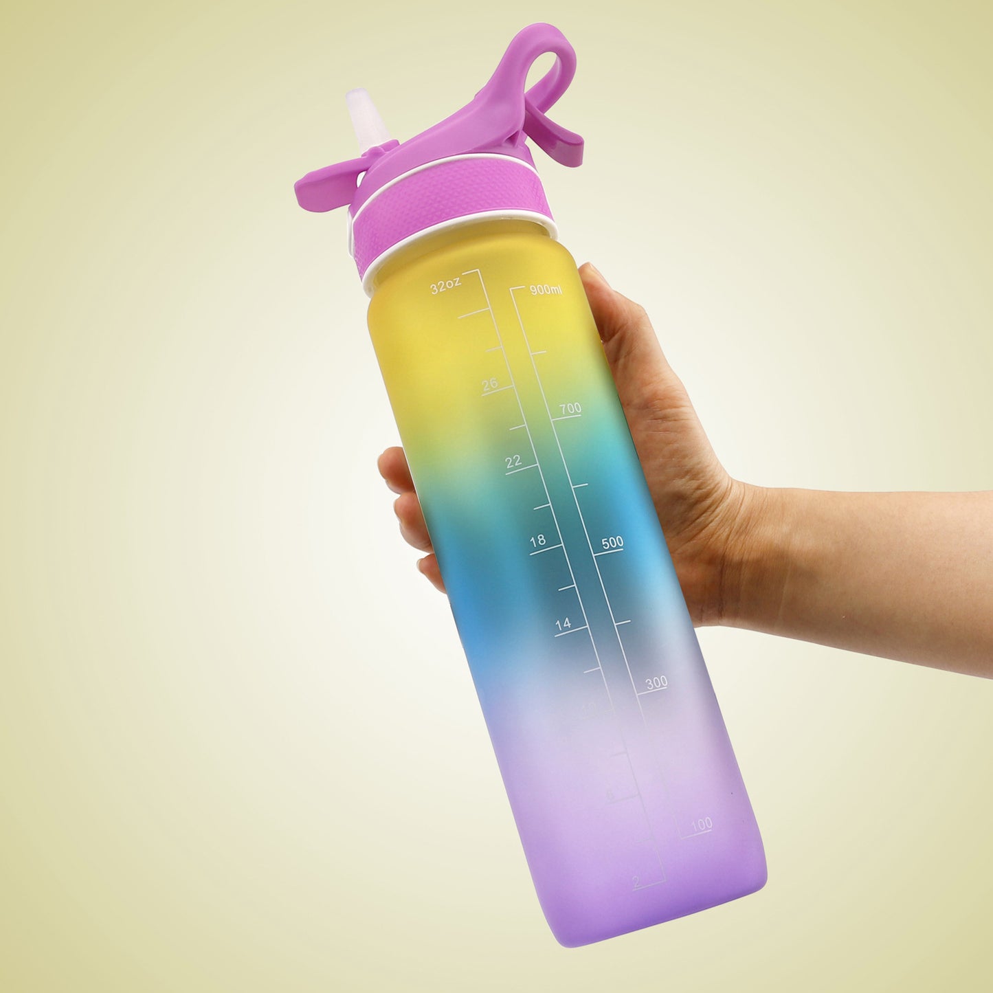 Colorful 1000ML Plastic Spray Water Bottle