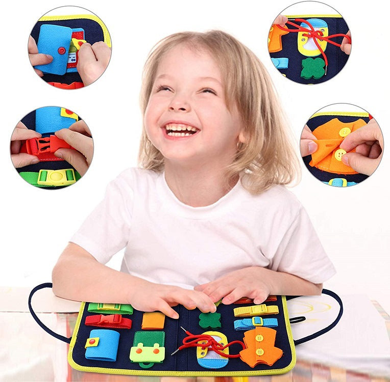 Children's Busy Board Dressing And Buttoning Learning Book