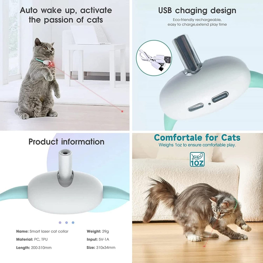 Automatic Cat Toy Smart Laser Teasing Cat Collar