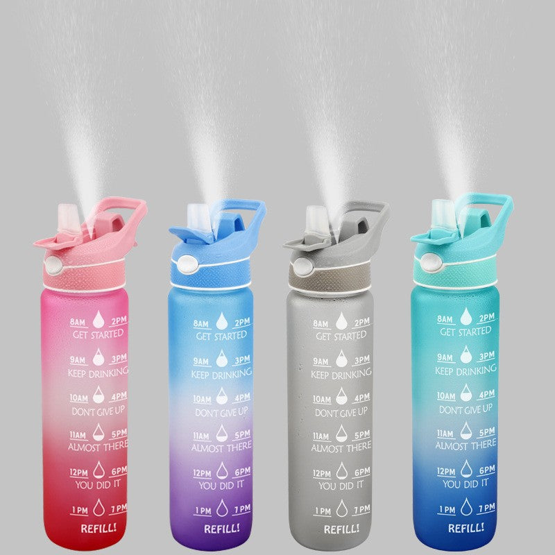 Colorful 1000ML Plastic Spray Water Bottle