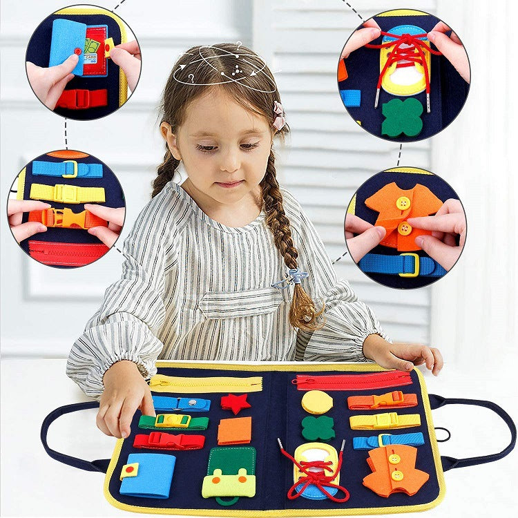 Children's Busy Board Dressing And Buttoning Learning Book