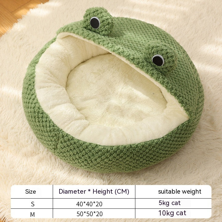 Pet Cat Dog Nest Little Frog Series Warm Plush Mat